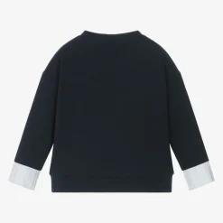 Girls Blue Cotton Sweatshirt