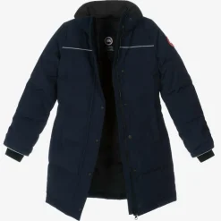 Girls Blue Down Padded Juniper Parka Coat