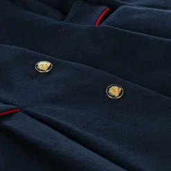 Girls Blue Felted Cape Coat