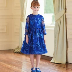 Girls Blue Glitter Shoes