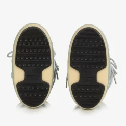 Girls Blue Glitter Snow Boots