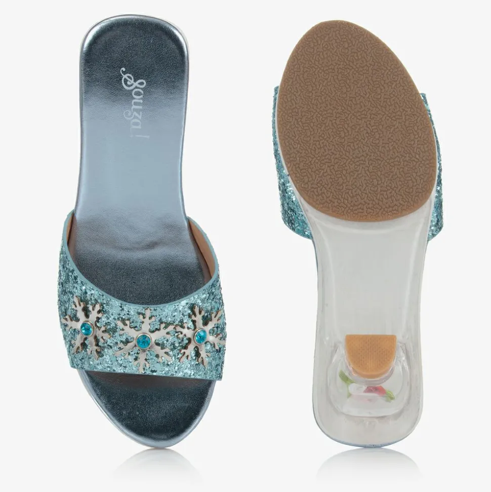 Girls Blue Heeled Shoes