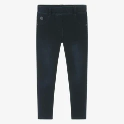 Girls Blue Jersey Jeggings