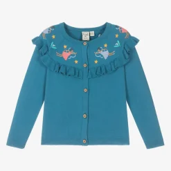 Girls Blue Knitted Fairy Cardigan