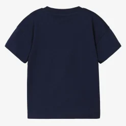 Girls Blue Organic Cotton Bow T-Shirt