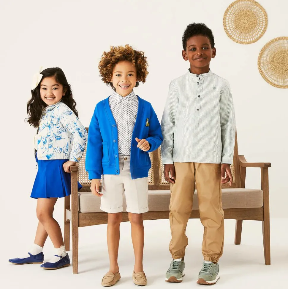 Girls Blue Patent Leather Ballerina Pumps