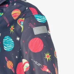 Girls Blue Space Print Raincoat