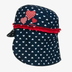 Girls Blue Sun Protective Swim Hat (UPF50+)