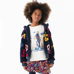 Girls Blue Teddy Fleece Jacket