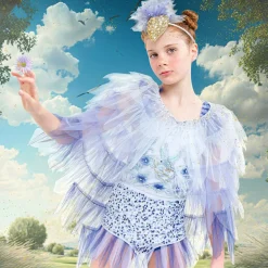 Girls Blue Tulle Cape Costume