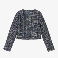Girls Blue Tweed Jacket