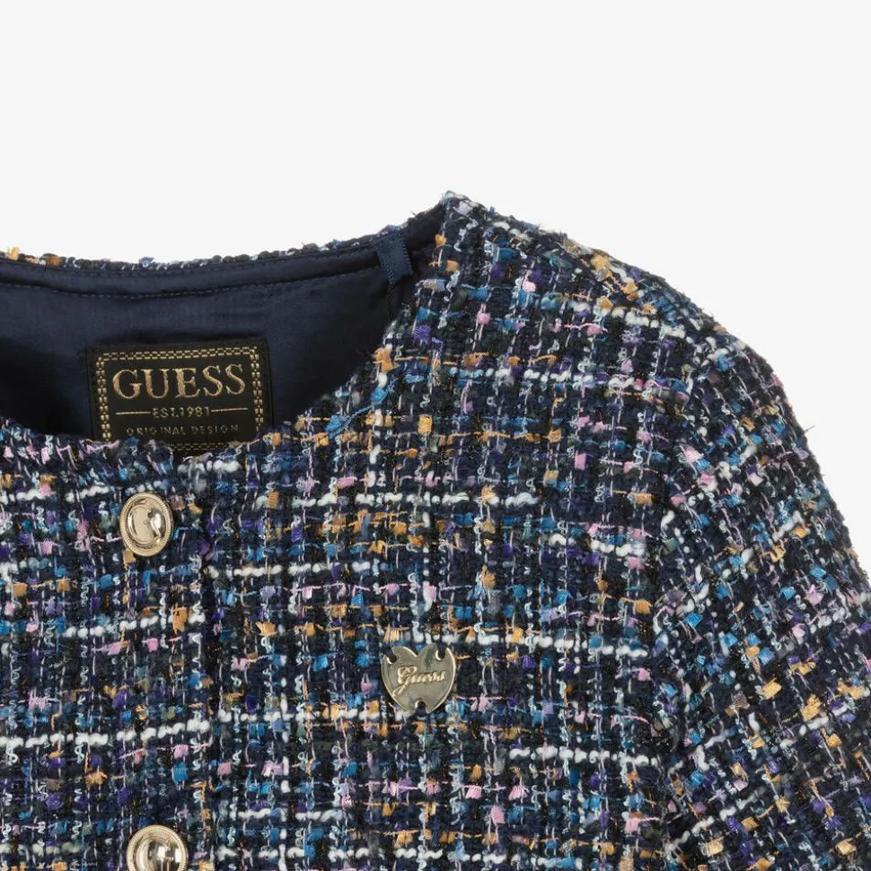 Girls Blue Tweed Jacket