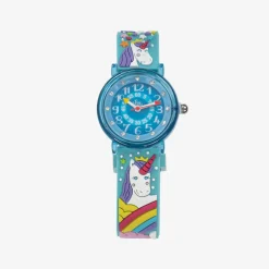 Girls Blue Unicorn Watch