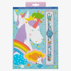 Girls Blue Unicorn Watch