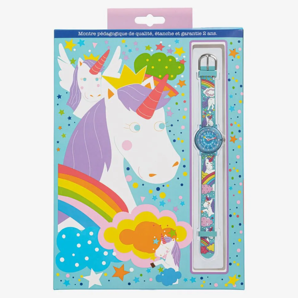 Girls Blue Unicorn Watch