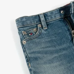 Girls Blue Washed Denim Skirt