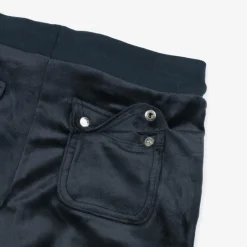 Girls Blue Wide Leg Velour Joggers