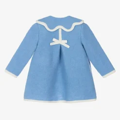 Girls Blue Wool Coat