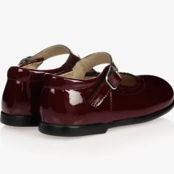 Girls Burgundy Leather Shoes