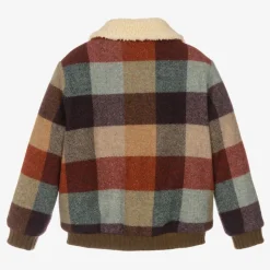 Girls Checked Wool Jacket