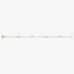 Girls 9ct Gold & Pearl Bracelet