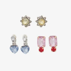 Girls Dinner & A Movie Clip-on Earrings (3 Pack)