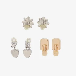 Girls Dinner & A Movie Clip-on Earrings (3 Pack)