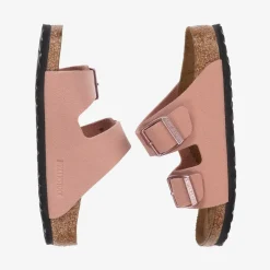 Girls Dusky Pink Buckle Sandals
