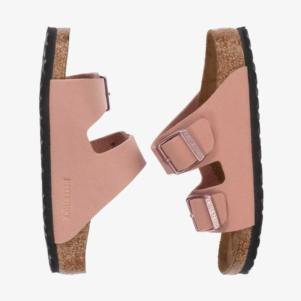 Girls Dusky Pink Buckle Sandals