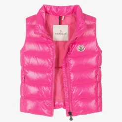 Girls Fuchsia Pink Ghany Down Padded Gilet