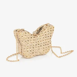 Girls Gold Butterfly Bag (14cm)