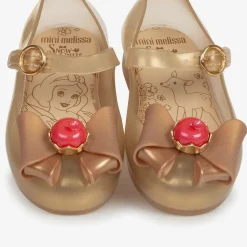 Girls Gold Disney Jelly Shoes