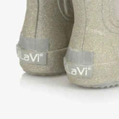 Girls Gold Glitter Rain Boots