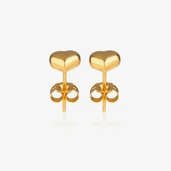Girls Gold Plated Heart Earrings