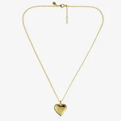 Girls Gold Plated Personalised Heart Locket (38cm)