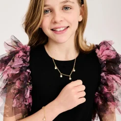 Girls Gold Plated Star Bracelet (19cm)