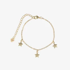 Girls Gold Plated Star Bracelet (19cm)