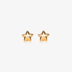 Girls Gold Plated Star Earrings