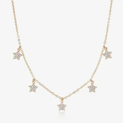 Girls Gold Plated Star Necklace (42cm)