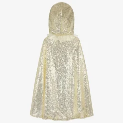 Girls Gold Sequin Cape Costume