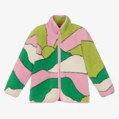 Girls Green & Pink Fleece Jacket