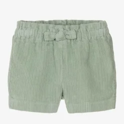 Girls Green Corduroy Shorts