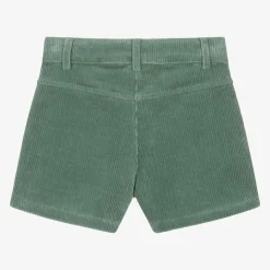 Girls Green Corduroy Shorts