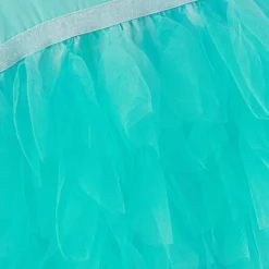 Girls Green Cotton & Tulle Dress