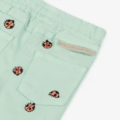Girls Green Denim Ladybug Jeans