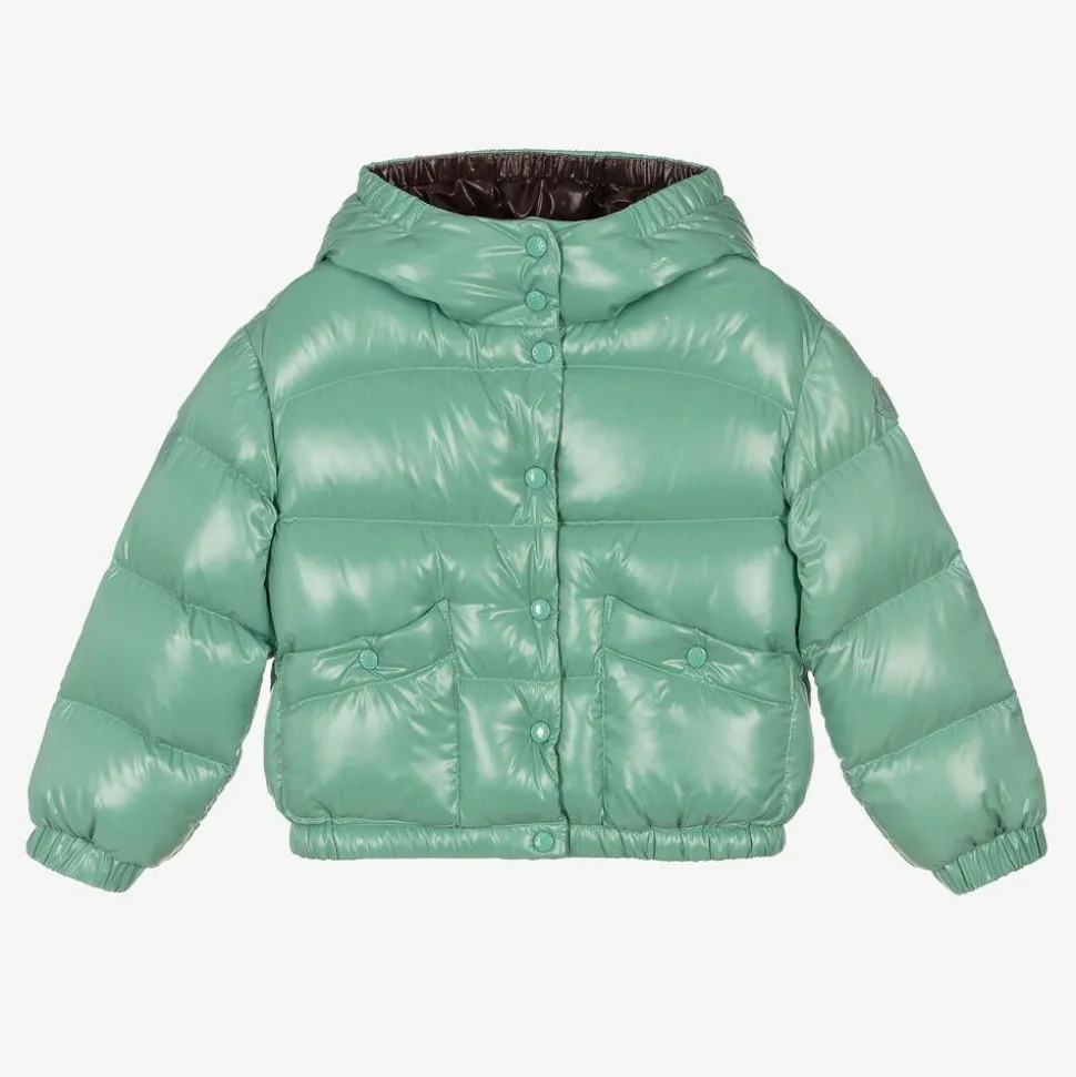 Girls Green Down Padded Jacket