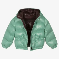 Girls Green Down Padded Jacket