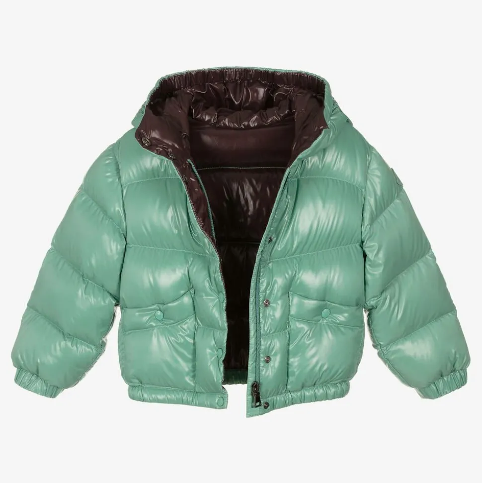 Girls Green Down Padded Jacket