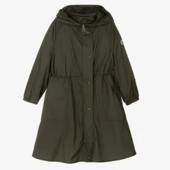Girls Green Down Parka Coat