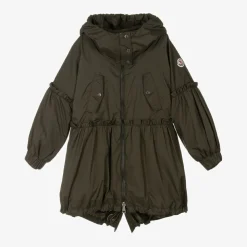 Girls Green Parka Coat